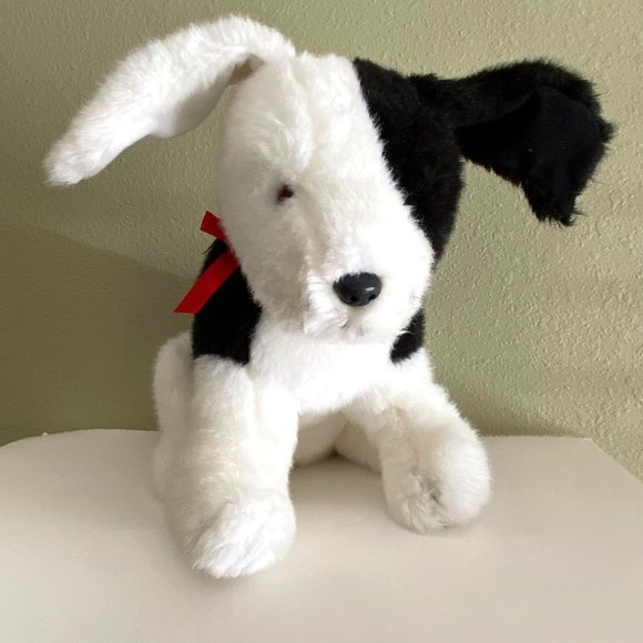 Creations by Dakin plush black/white dog stuffed toy terrier 2-tone face 14.5"x1 - Picture 1 of 8